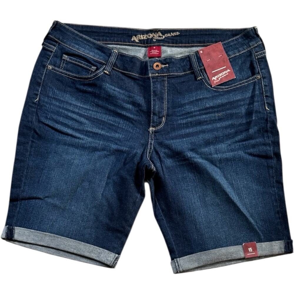 Arizona Jean Company Women's Dark Wash Jean Shorts Sz 15